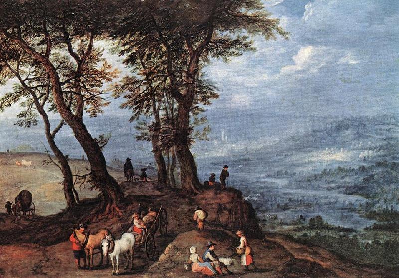 BRUEGHEL, Jan the Elder Going to the Market fdf Norge oil painting art